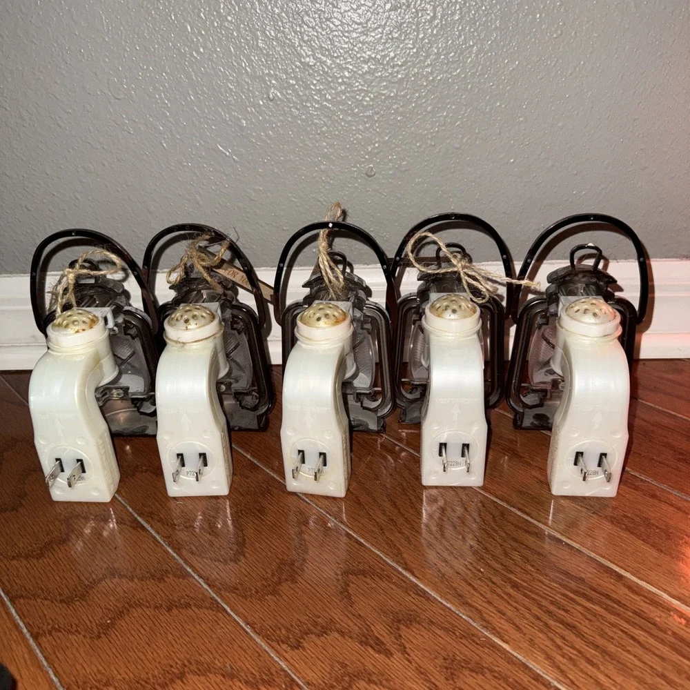 5X Bath & Body Works Red Camping Lantern Wallflower Plug In Diffuser Night Light